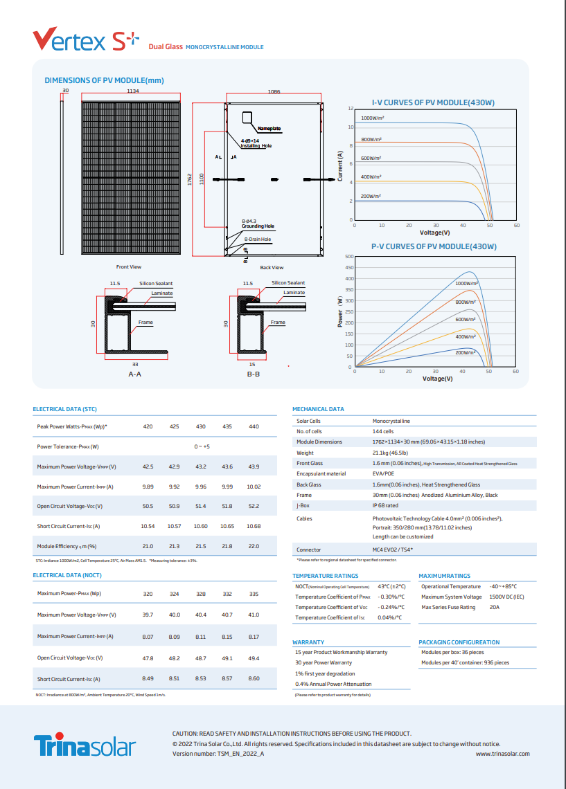 Offgridtec 850W Growatt NEO 800M-X Trina Vertex S Dual Glas Mini-PV Solaranlage